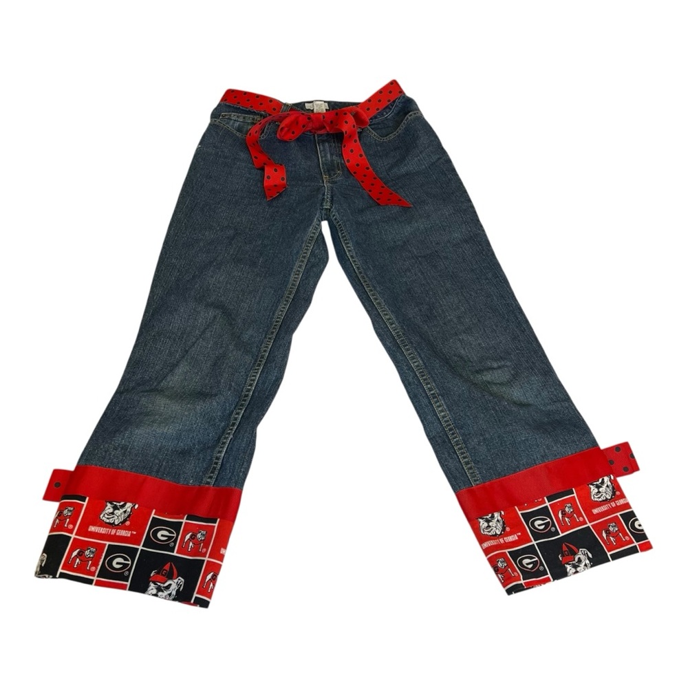 UGA Customized Georgia Bulldogs LOFT Jeans University Spirit Upcycled